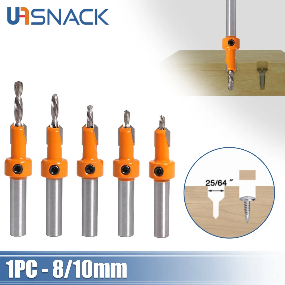 Woodworking Countersink Router Bit Wrench Set Drill Bit 1pcs 8