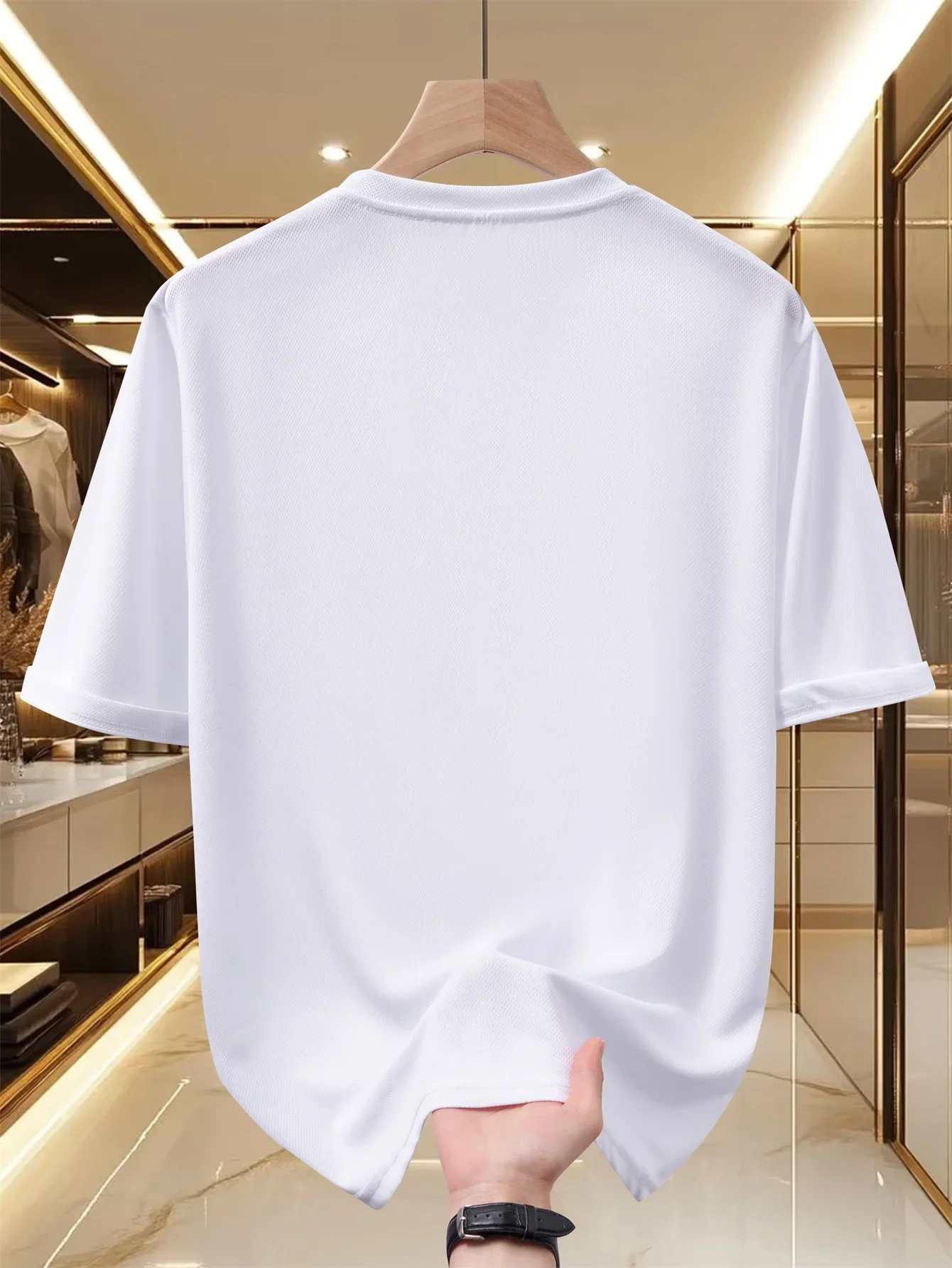 Men's T-shirt - Casual and Fashionable Short-sleeved T-shirt - High-end Summer Quick-drying T-shirt - Daily Commuting Men's Shir - 4