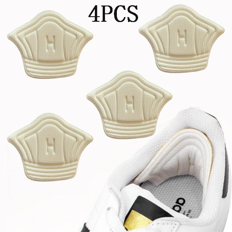 

4PCS Heel Stickers Protectors Sneaker Shrinking Size Insoles Anti-wear Feet Shoe Pads Adjust Size High Heel Cushion Inserts Grip