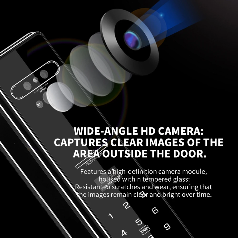 새로운 도착 디지털 지문 3D 얼굴 인식 Tuya APP 가정과 사무실을 위한 스마트 도어 잠금 장치