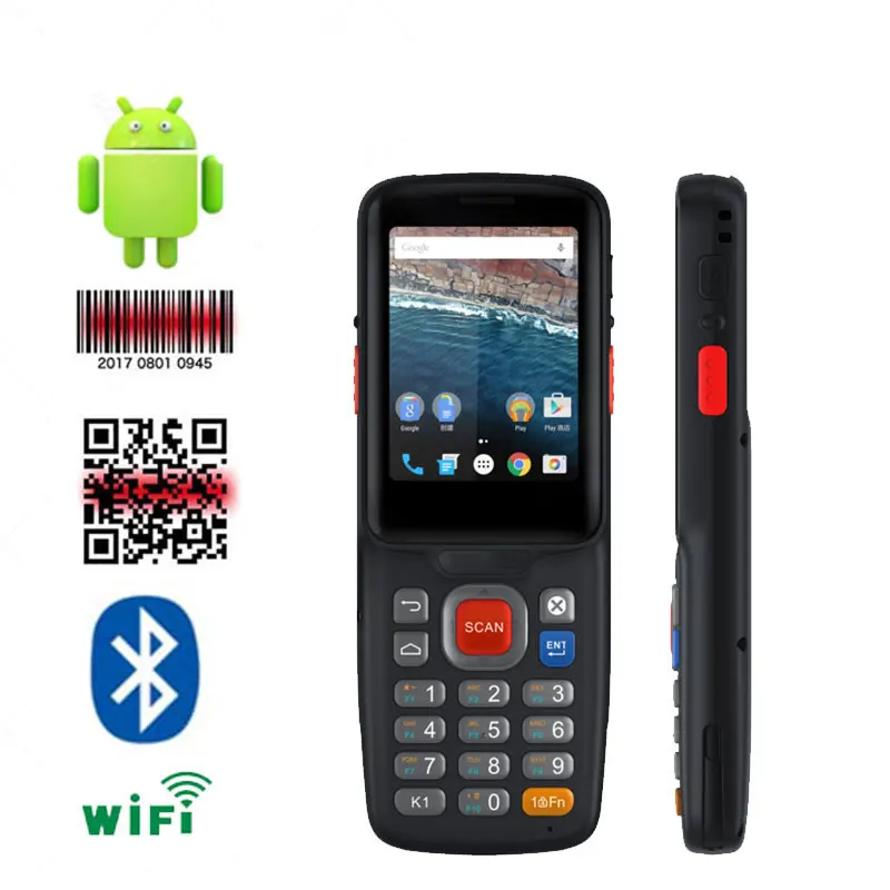 안드로이드 9 PDA 휴대용 단말기 PDA 데이터 수집기, 와이파이 4G 블루투스 바코드 리더, 2D QR PDF417 터치 스크린 단말기 PDA 