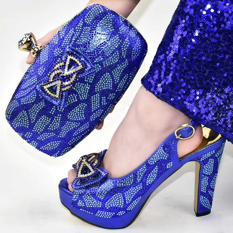 Latest Design Italian Shoe and Matching Bag for African Wedding with
