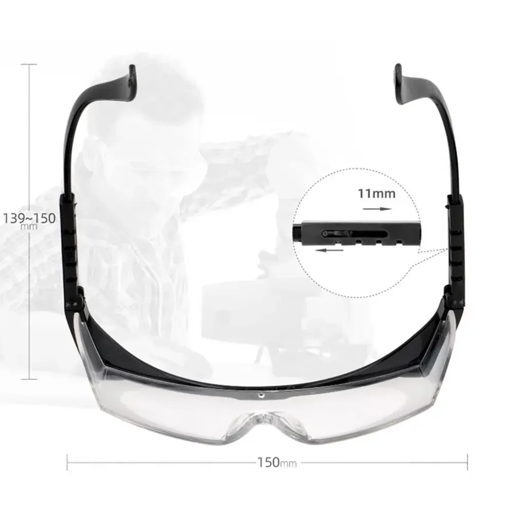 12 Stück Anti-Spritz-Arbeitsschutzbrille, Augenschutz, Laborbrille, schützende industrielle Wind- und staubdichte Schutzbrille, Fahrradbrille – Detail 1