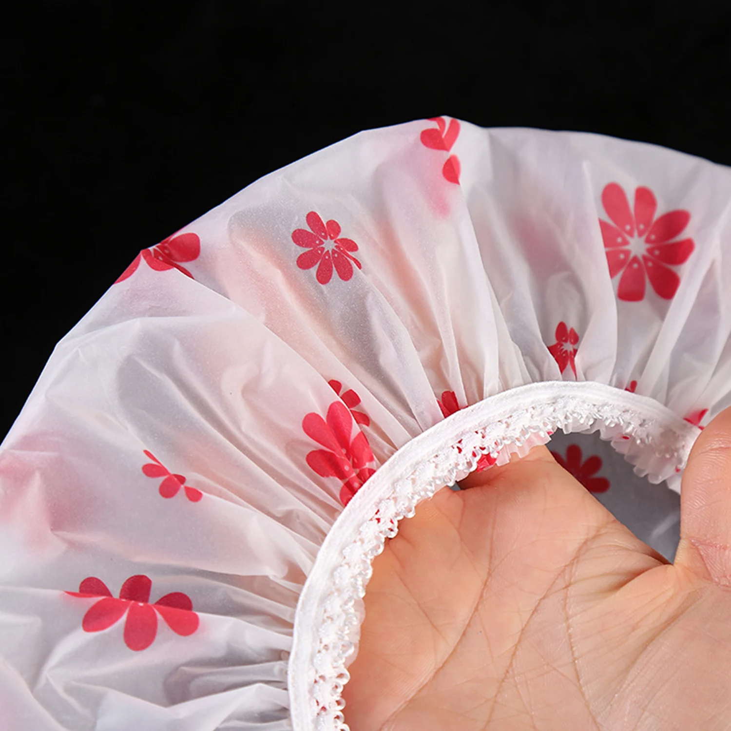 Bathroom Shower Waterproof Cap Thicken Elastic Bath Hat Bathing Cap For Women Hair Salon Bathroom Supplies Women Shower Caps 5