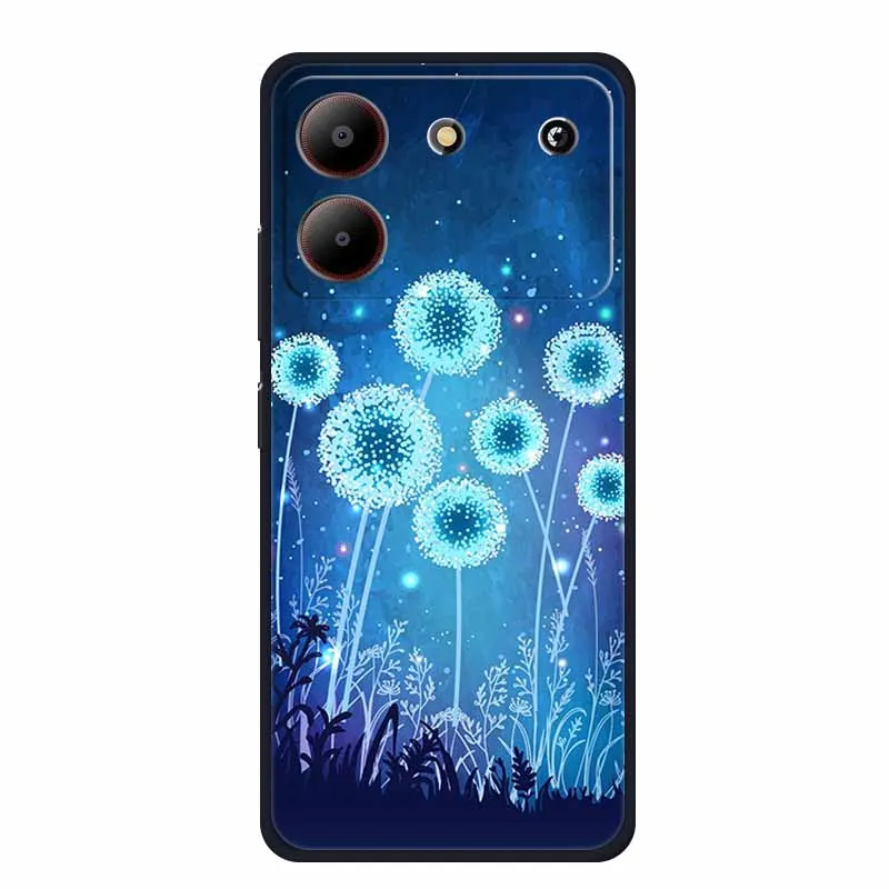 Sleek Black Silicone Soft Back Cover Case