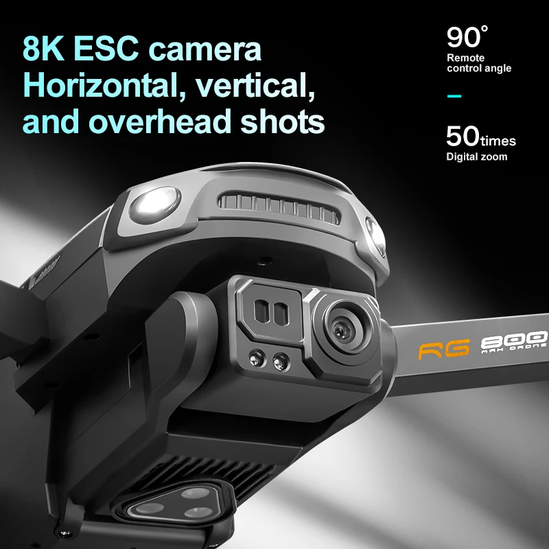 Drone GPS RG800 MAX 8K Caméra Moteur Brushless Évitement Obstacles