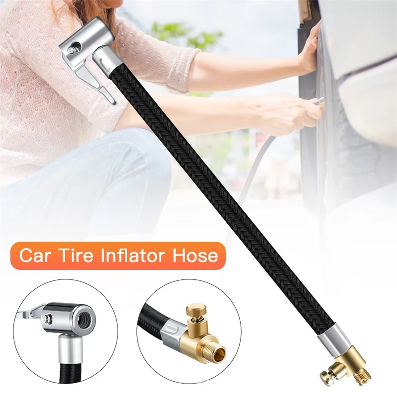 Anchtek Car Tire Inflator Hose Inflatable Air Pump Extension Tube