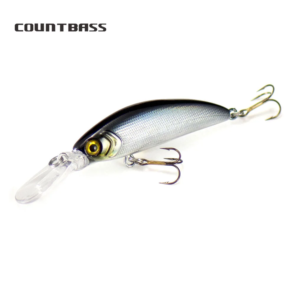 Countbass Sinking Minnow 50mm 2" 5,4g 3/16 oz. Mit VMC-Haken, Tauchgang 1m-1,5m 3'-5', Angler's Fishing Lure Hard Baits Wobbler