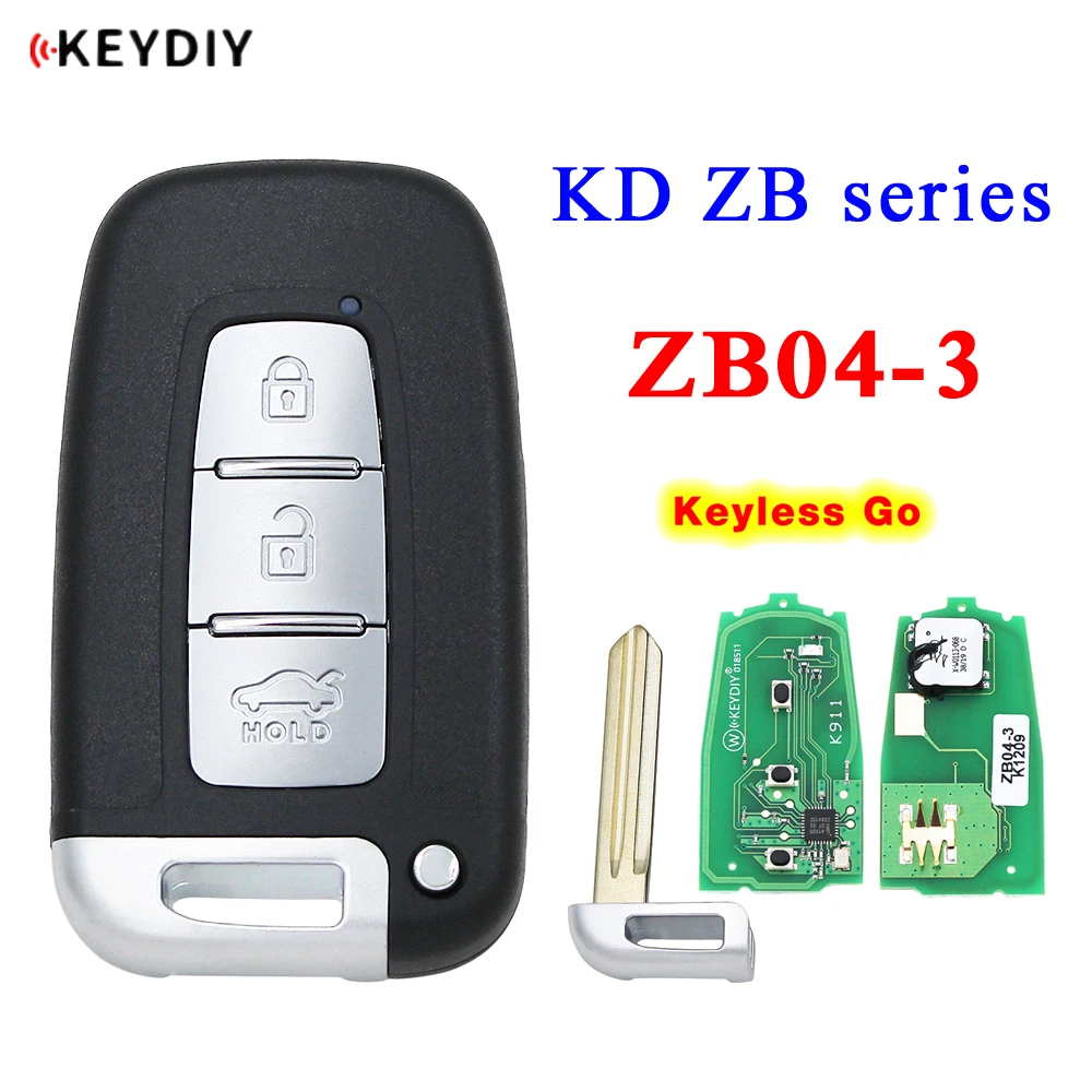 

KEYDIY Universal ZB Series Remote ZB04 ZB04-3 KD Smart Key for KD-X2 KD-MAX Car Key Remote Replacement Fit More than 2000 Models