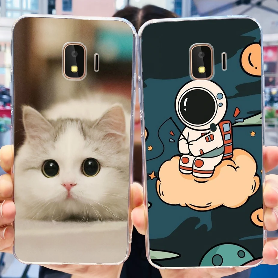 Luxury Painted Clear Silicone Case - Elegant Protective Cover for Samsung Galaxy J2 Core