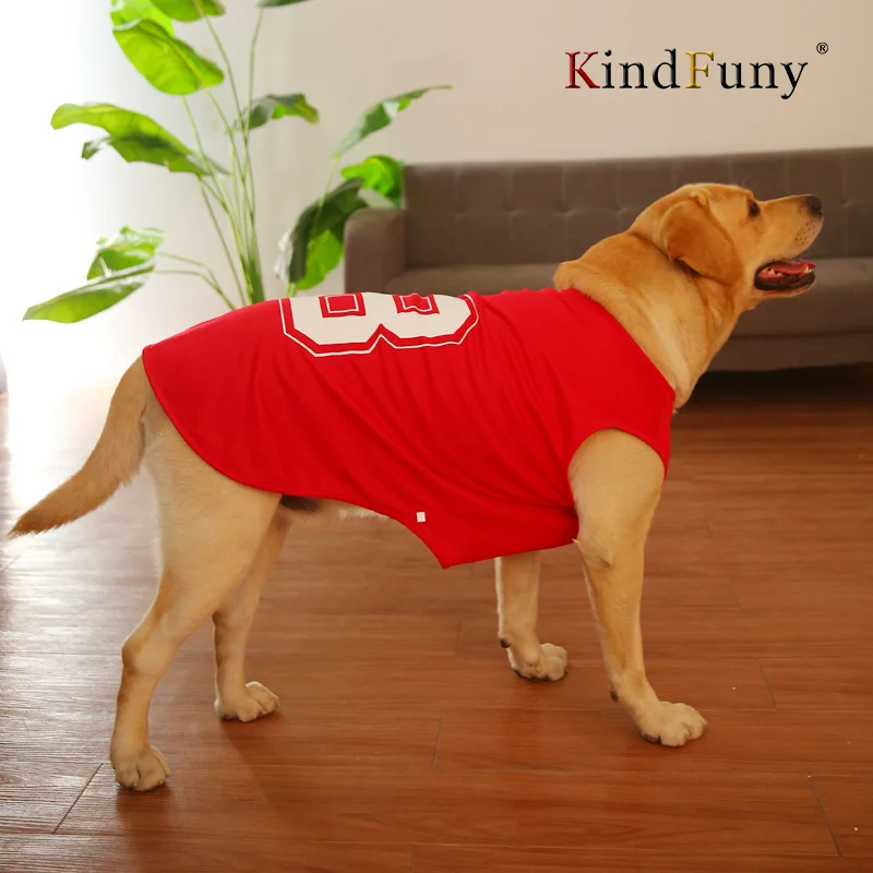 

Kindfuny-Big Dog Clothes Thin Vest Golden Retriever Samo Medium-sized Dog Small Dog Pet Clothing Summer