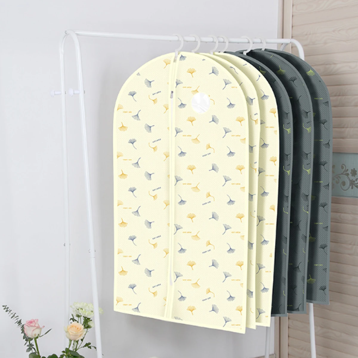 Dustproof Clothing Bag Thickened Home Use Visual Window Wardrobe Coat Suit down Jacket Dust Cover Hanging Clothes Bag 2