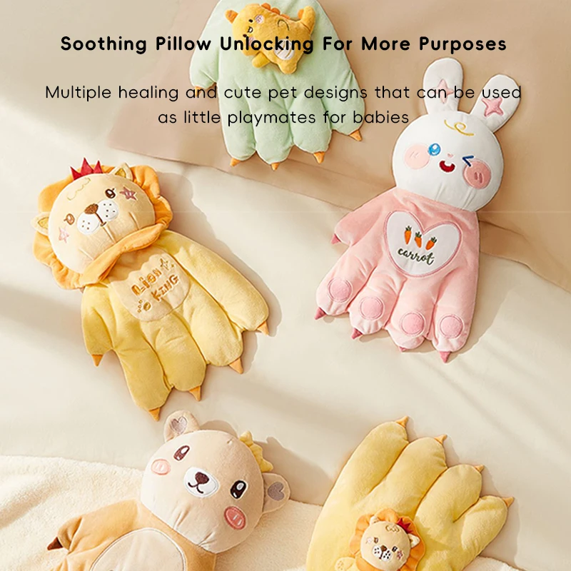 AIBEDILA Baby Soothes Palm Pillows Sleep Peacefully Kids Anti Startle Jumping Pillow Newborn Calming Sleepers Infant Pacify Toy 4