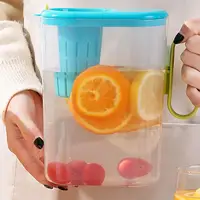Water Pitcher 2L Clear Water Filter Pitcher With Lid And Handle Beverage Jar Large Iced Tea Pitcher Drink Container For Coffee 5