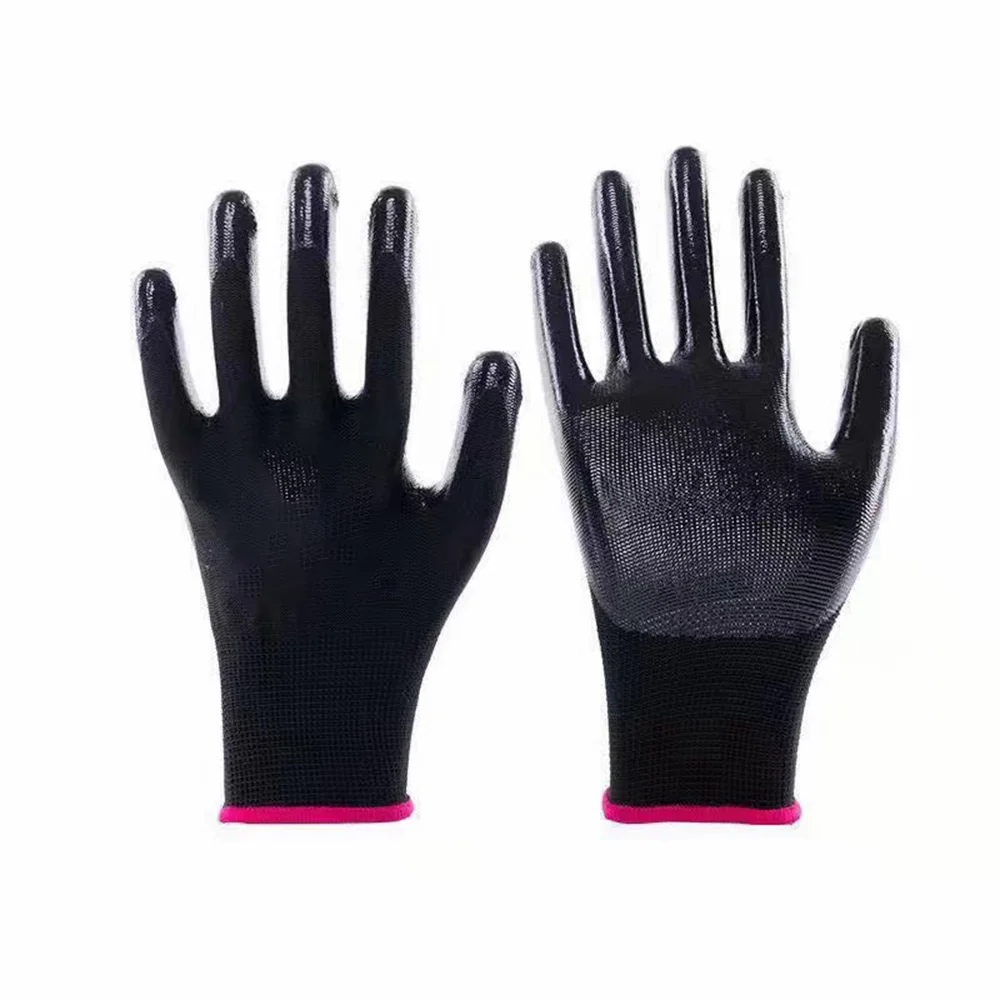 TeXXor Nylon-Handschuh, Nitril-beschichtet, Schwarz, Kat. 2 Verschied