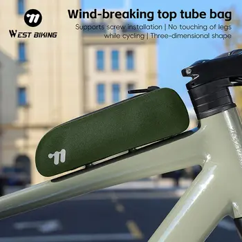 WEST BIKING Borsa per tubo superiore per bici Borsa anteriore per ciclismo in TPU con viti o cinghie Borsa per telaio superiore per bici da strada in ghiaia antivento impermeabile