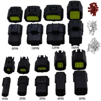 1 2 3 4 6 8 10 12 16 Pin Denso Auto กันน้ําสายไฟเชื่อมต่อปลั๊กไฟฟ้ารถปิดผนึกรถบรรทุกสายรัดซ็อกเก็ต Terminal 1