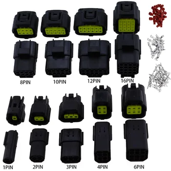 1 2 3 4 6 8 10 12 16 Pin Denso Auto กันน้ําสายไฟเชื่อมต่อปลั๊กไฟฟ้ารถปิดผนึกรถบรรทุกสายรัดซ็อกเก็ต Terminal 1