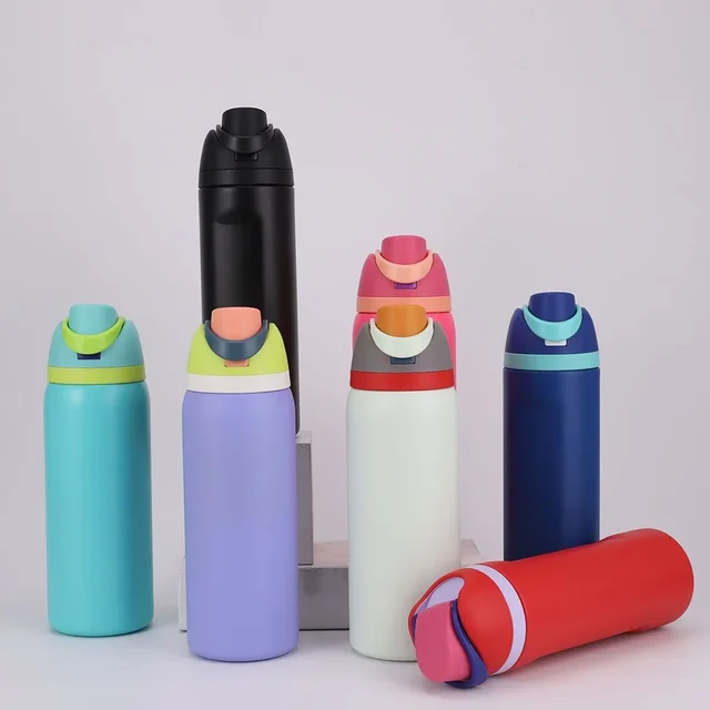 24/32oz Straw Double-Layer Insulated Cup 304 Stainless Steel Sports Water Bottle Travel Vacuum Flask for Outdoor Camping Sports 3