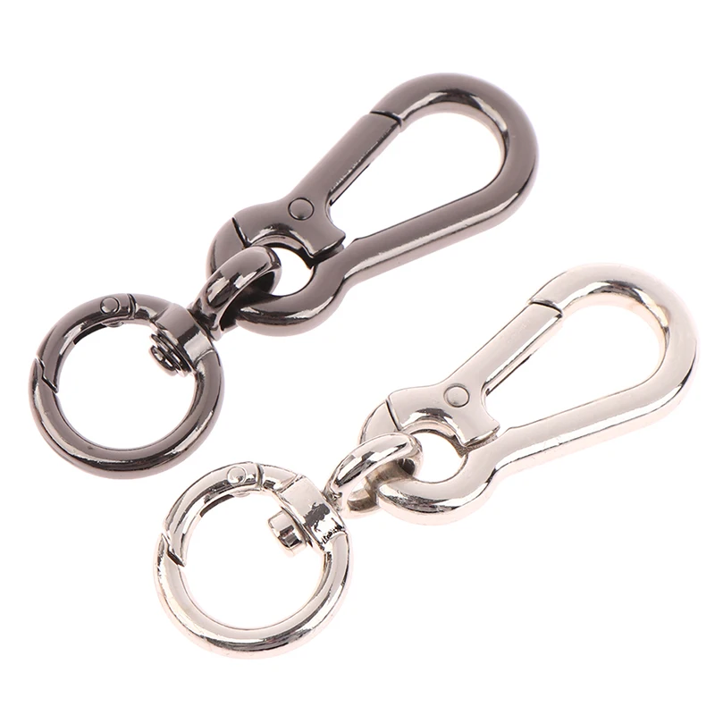 

Classic Men Stainless Steel Gourd Buckle Keychain Waist Belt Clip Anti-lost Buckle Hanging Fashion Key Ring Car Decoration Gift