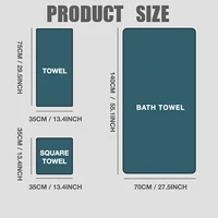 Ensemble de serviettes de bain en coton de haute qualité pour hôtel de luxe, 8 pièces, comprenant un ensemble doux absorbant à séchage rapide, adapté à la salle de bain. 2
