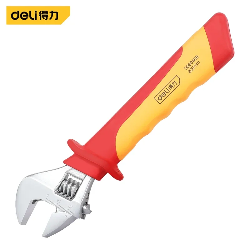 

Deli 1Pcs 8/10/12 Inch VDE Insulated Spanner 1000V Pressure-resistant Wrench Multifunction Electrician Portable Repair Hand Tool