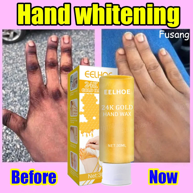 24k Gold Hand Wax Mask Honey Nourishing Hands Cream Exfoliating Moisturize Care Firming Smooth Whitening Hands Cream Hand Cream