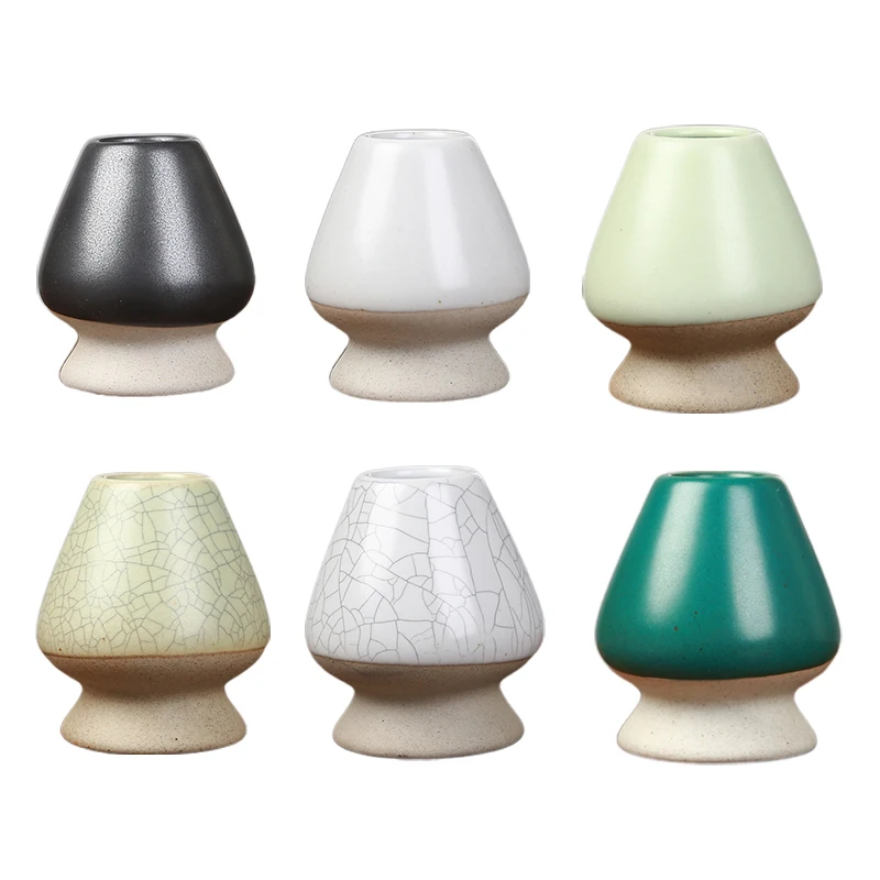 1PC Ceramic Matcha Green Tea Chasen Holder Stand Japanese Tea Accessories Brushes Tools Holder Bowl Bamboo Whisk Grinder