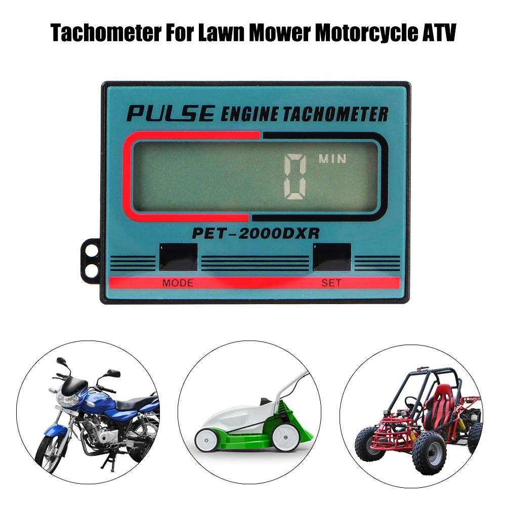 Tachometer 100-30000 RPM Meter Gauge Digital Tach Hour Tester Motorcycle Accessories for ATV Lawn Mower 2/4 Stroke Electric Saw tachometer gauge engine tachometer tachometer meter