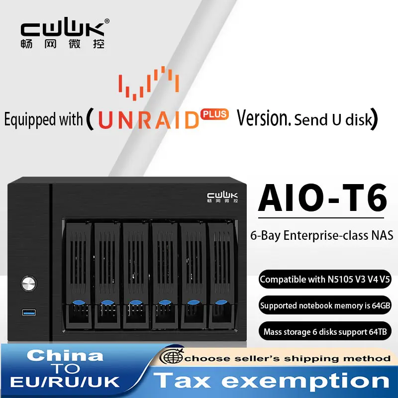 CWWK AIOT6 Sixdisk enterprise nas private cloud network storage
