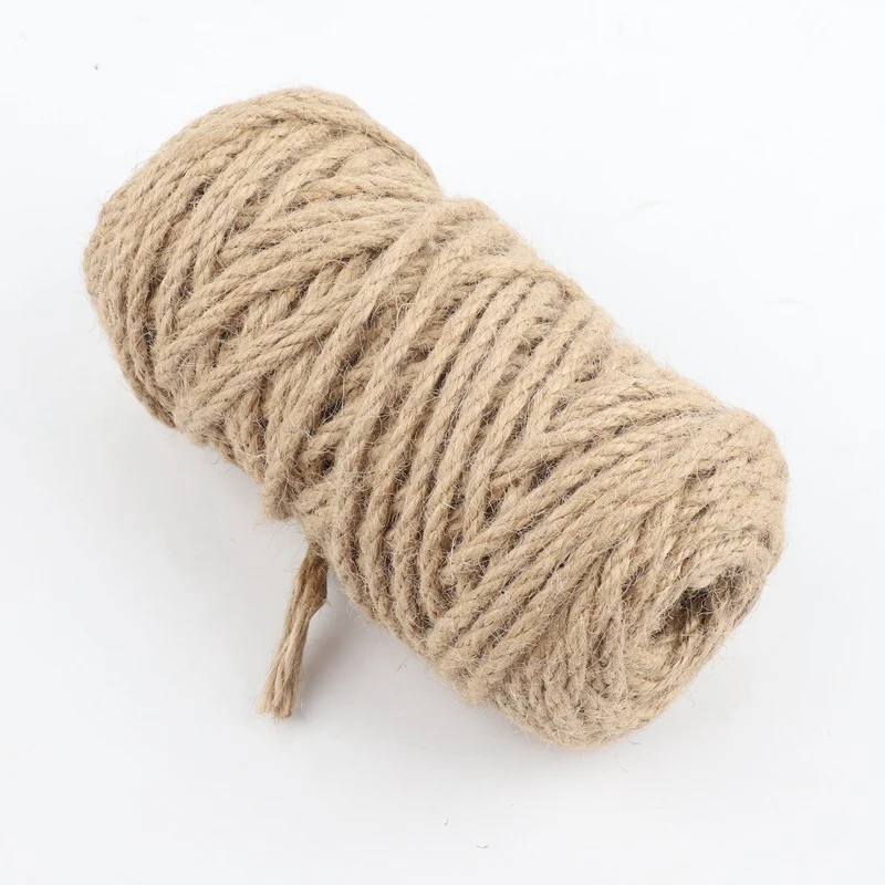 20~100Meters Diameter 1~5mm Natural Jute Hemp Rope Home Decoration Retro Style DIY Craft Cord Gift Wrapping Decorative Ropes jute rope