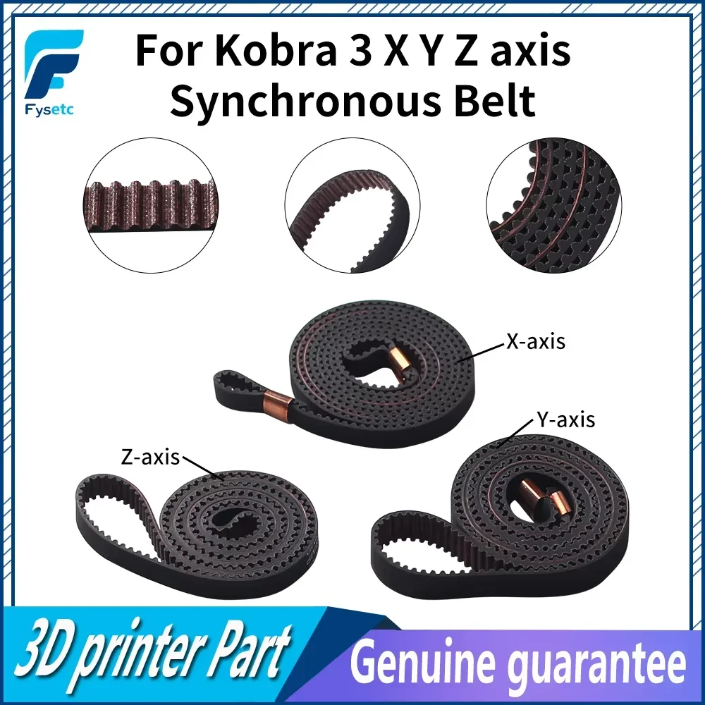For Kobra 3 X Y Z axis Synchronous Belt High Temperature And Wear Resistance Belt For Kobra 3 3D Printer Parts