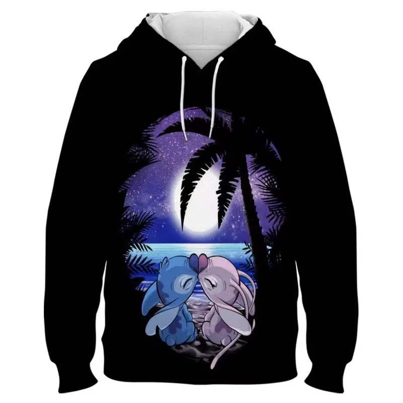 thumbnail image 1 of Sudadera con capucha para hombre, otoño e invierno, nueva, 2024, con estampado 3D de Disney Stitch, estilo casual, moda callejera, sudaderas con capucha para hombre, 1 of 5