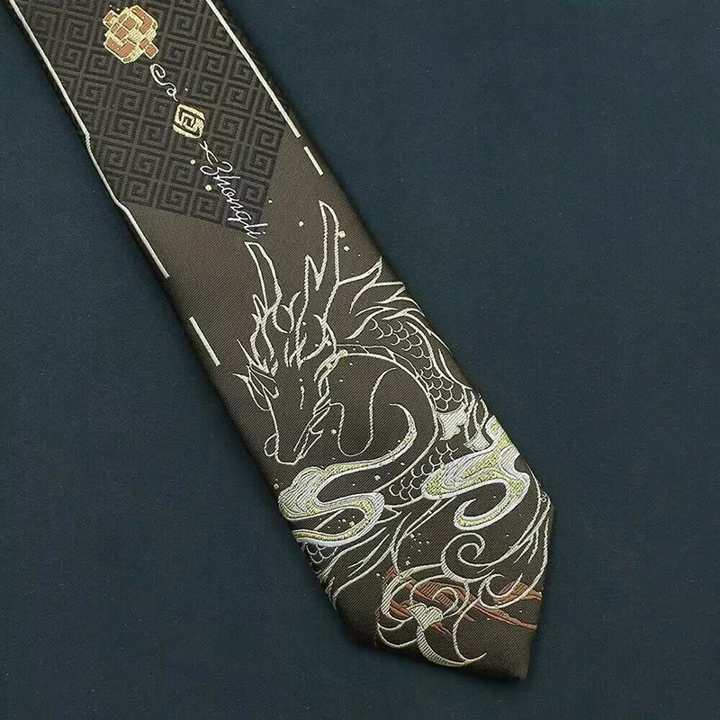 Genshin Impact Xiao Zhongli Wanderer Scaramouche Cosplay Original JK Tie Necktie Accessories Christmas Party Props Unisex anime necktie accessories