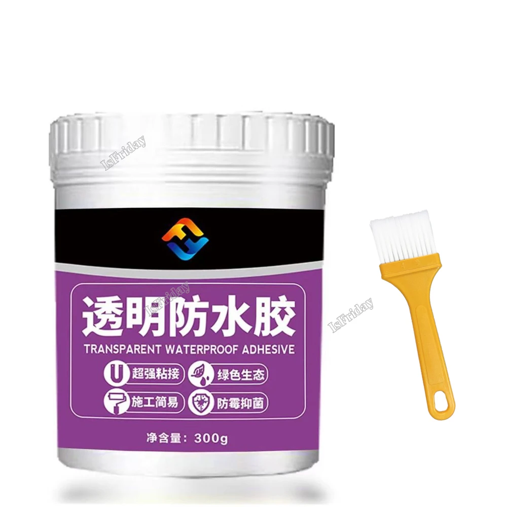 

300g Transparent Waterproof Agent Toilet Anti-Leak Invisible Glue Strong Bonding Adhesive Coating Sealant Agent Home Repair Tool