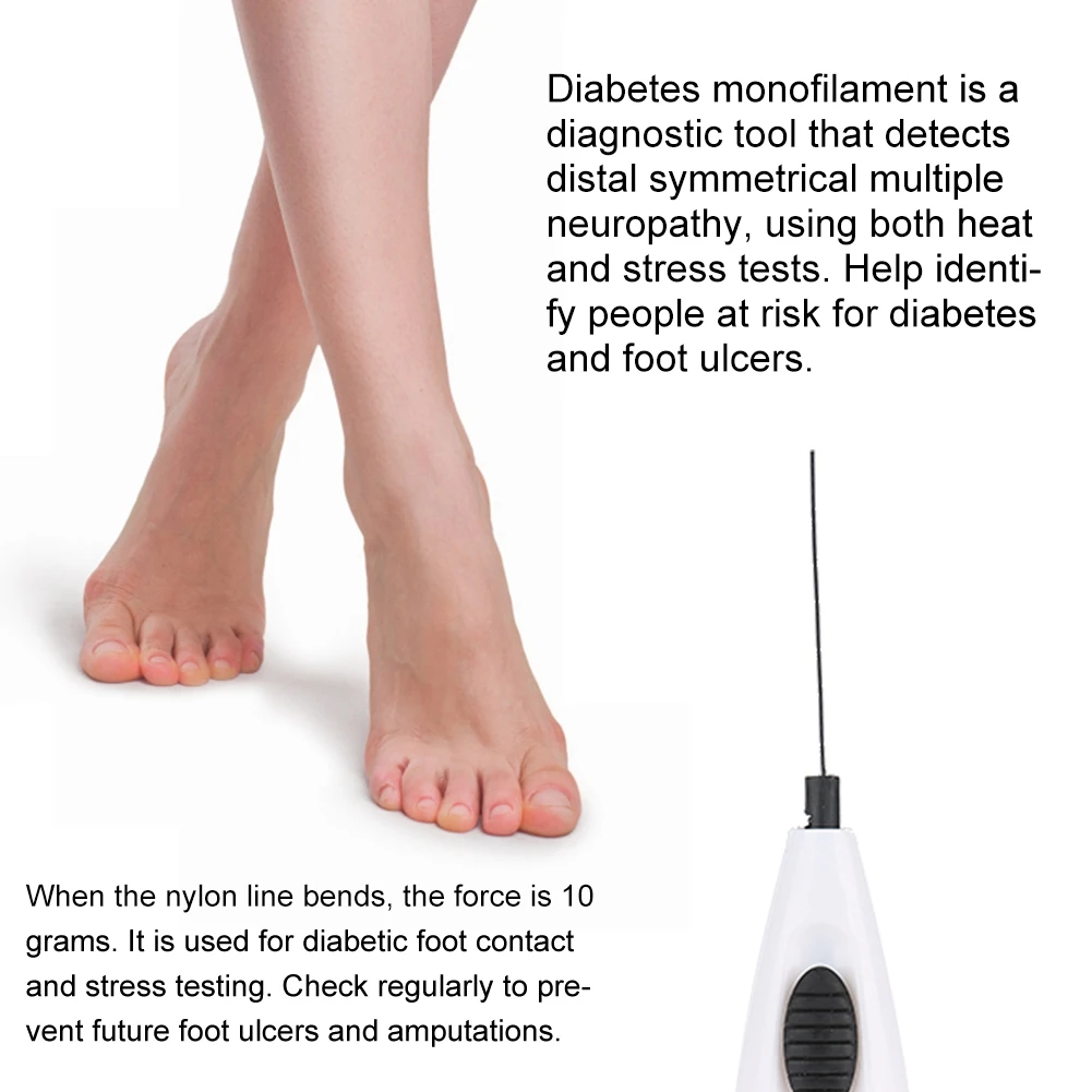 Medical Sensory Tester 10g Medical Diabetic Monofilament Sensory Tester Foot Skin Contact Nerve Needle Pen Filament Endocrinological Diagnostic Tool