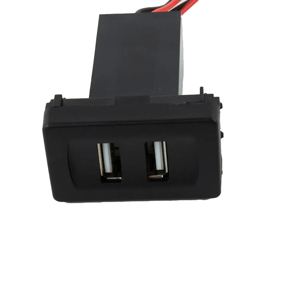Dual USB Port Car Charger Rocker Adapter Socket For VW