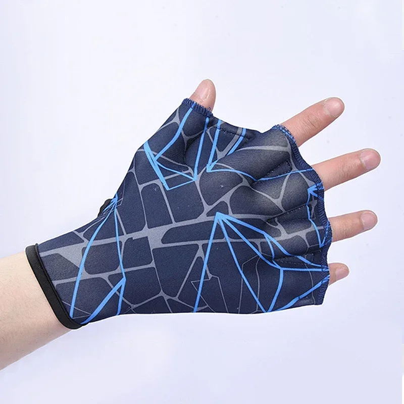 Surfing Webbed Swimming Gloves Adults Nylon Fingerless Swimming Paddle Gloves Aqua Swimming Training Webbed Gloves 3