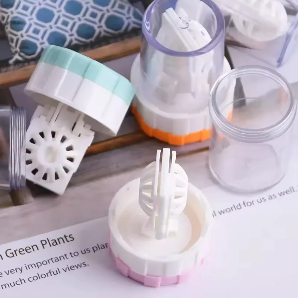 Contact Lenses Cleaner Device Portable Cleaning Container