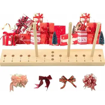 Strumento Esteso per Creare Fiocchi per Ghirlande, Strumento in Legno per Realizzare Fiocchi Fai-da-Te, Fiocchi per Capelli, Corsage, Ghirlande Festive per Decorazioni Natalizie e per Feste