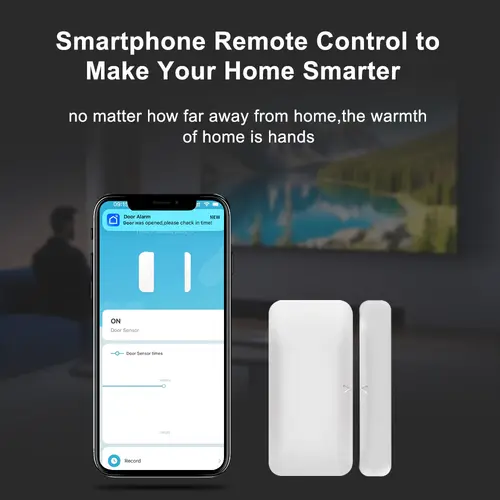 Tuya Zigbee Wireless Door Windows Sensor mini Smart Home Wireless Door Detector Door Open Closed Alarm System for Alexa - Image 2