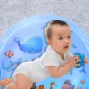 1 Piece 100x100 Blue Kids Baby Splash Water Pad, Large Thickened Inflatable Mat, Infant Fun Crawl Toy, Aquatic Play Mat 6