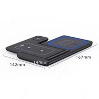 Station de charge sans fil pliable 3-en-1 pour iPhone 17 16 15 14 13 12 Pro Max, iWatch 11, Airpods Pro 4/3 – Support de charge rapide 6