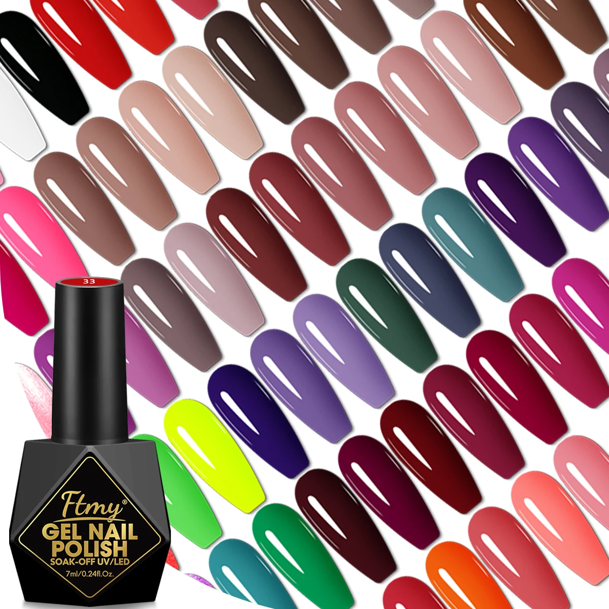 Color Gel Polish Set - Popular Series, 7ml, Vibrant Manicure Collection with Smooth Texture, UV LED Soak Off Semi-Permanent Nail Art