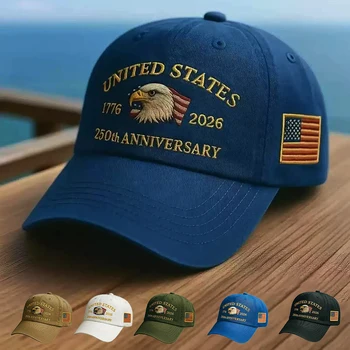 USA Patriotic Baseball Caps 250th Anniversary Eagle Embroidered Cap for Men/ Women 1