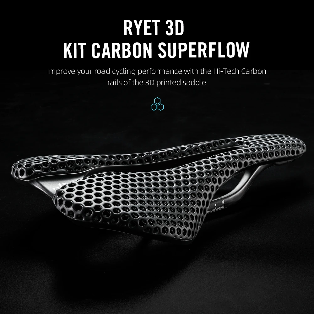 ＲＹＥＴ　３Ｄプリントカーボンサドル RYET 3D プリント自転車サドル超軽量カーボンファイバー中空快適
