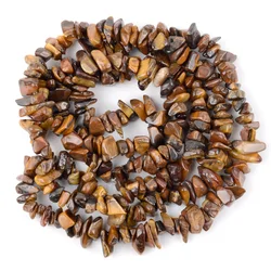 Natural Stone Irregular Gravel Beads for Jewelry Making - Freeform Beads for DIY Necklaces & Bracelets, 15'' Strand (Yellow Tiger Eye)