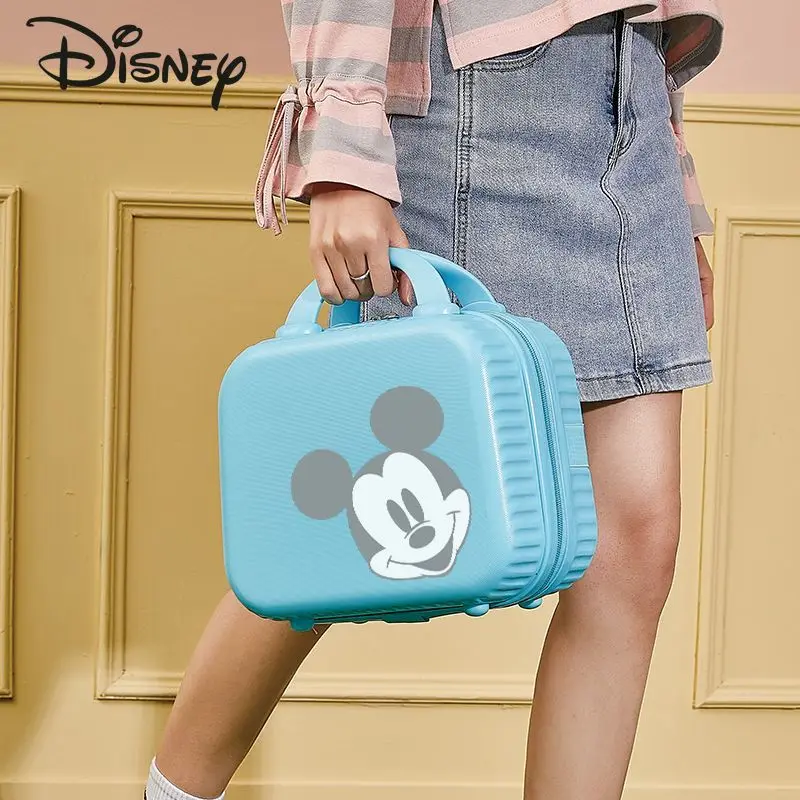 Disney Mickey New Women's Makeup Bag Fashion High Quality Home Storage ABS Box Cartoon Versatile Large Capacity Women's Handbag