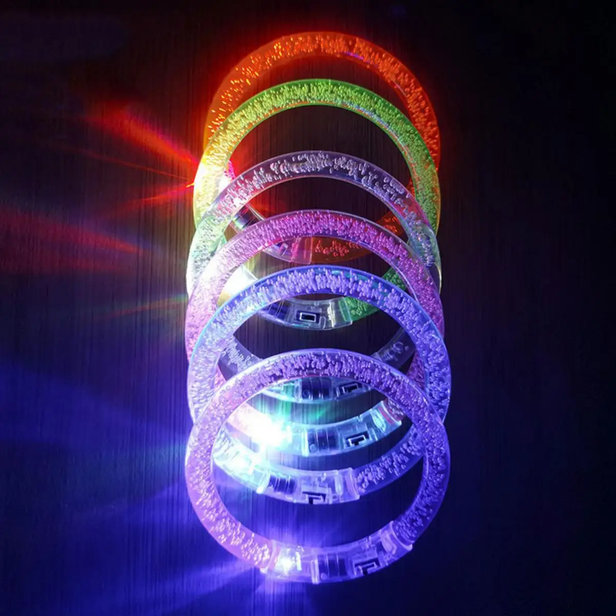 Description Picture 3 of item6pcs LED Stick Bracelets Flashing Bracelet Luminous For Children Adult Wedding Birthday Glow In The Dark Party Supplies