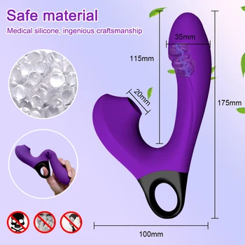Powerful Dildo Vibrators Female Clit Sucker Clitoris Vacuum Stimulator G-Spot Adults Goods Sex Toys for Women 5
